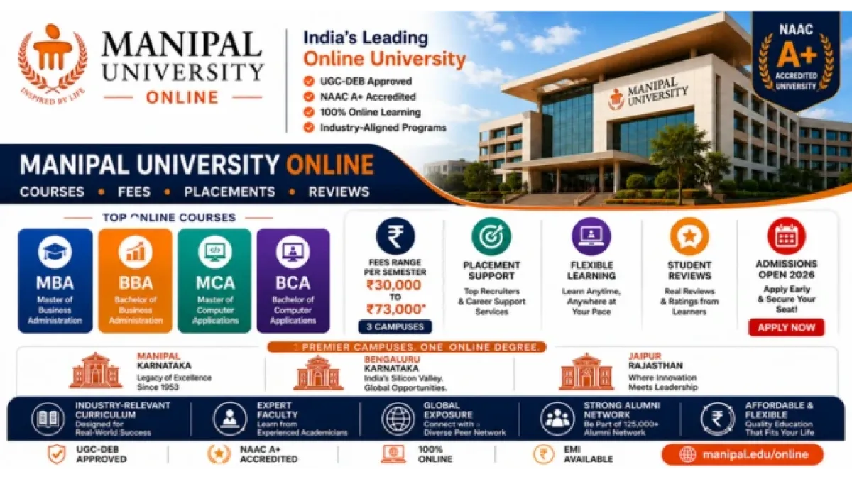 Manipal Online Admissions - UGC Approved Online University 1