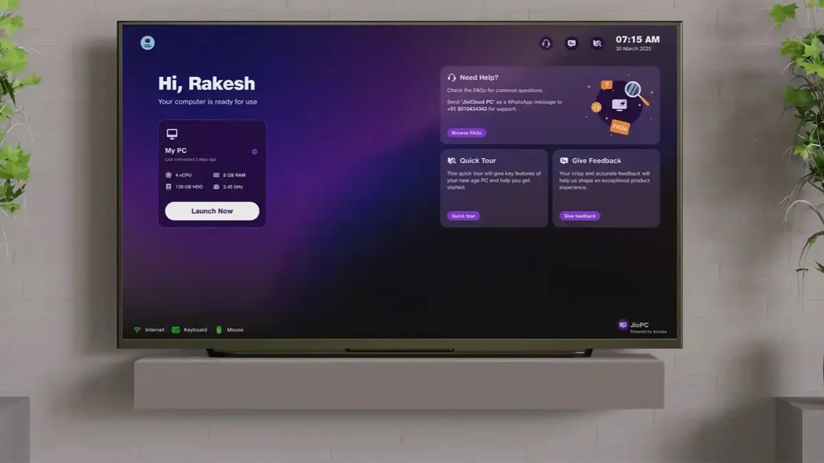 JioPC will allow users to convert their tv screens into cloud-powered personal computers