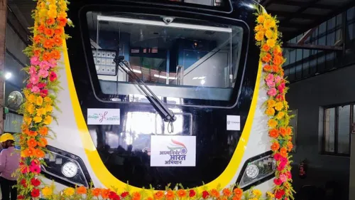 BMRCL received its first entirely Made-in-India driverless trainset for the Yellow Line 